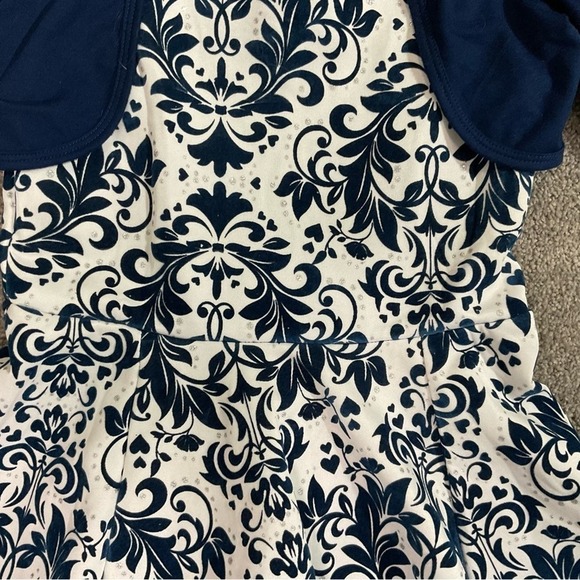 Knit Works Girls Flocked Skater Dress and Shrug Set - Picture 3 of 7